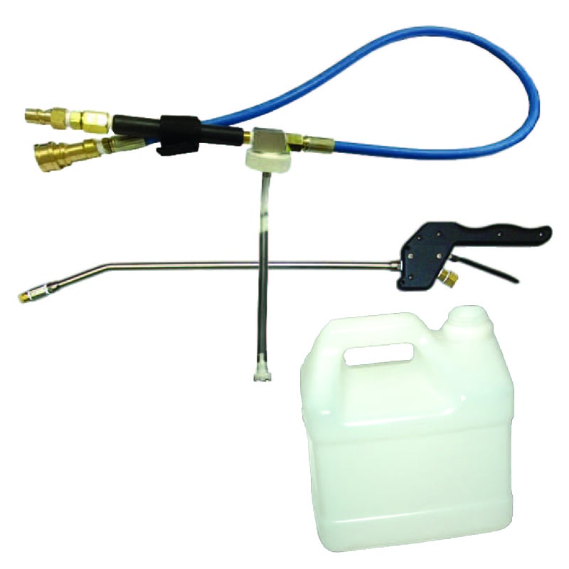 Injection sprayer for carpet cleaning with bottle